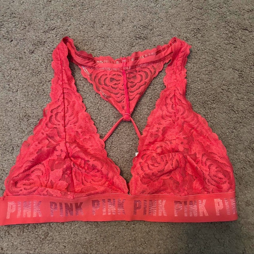 Victoria's Secret Coral Lace Bralette